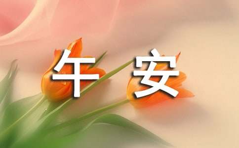 2026年美好的午安问候语短信37句